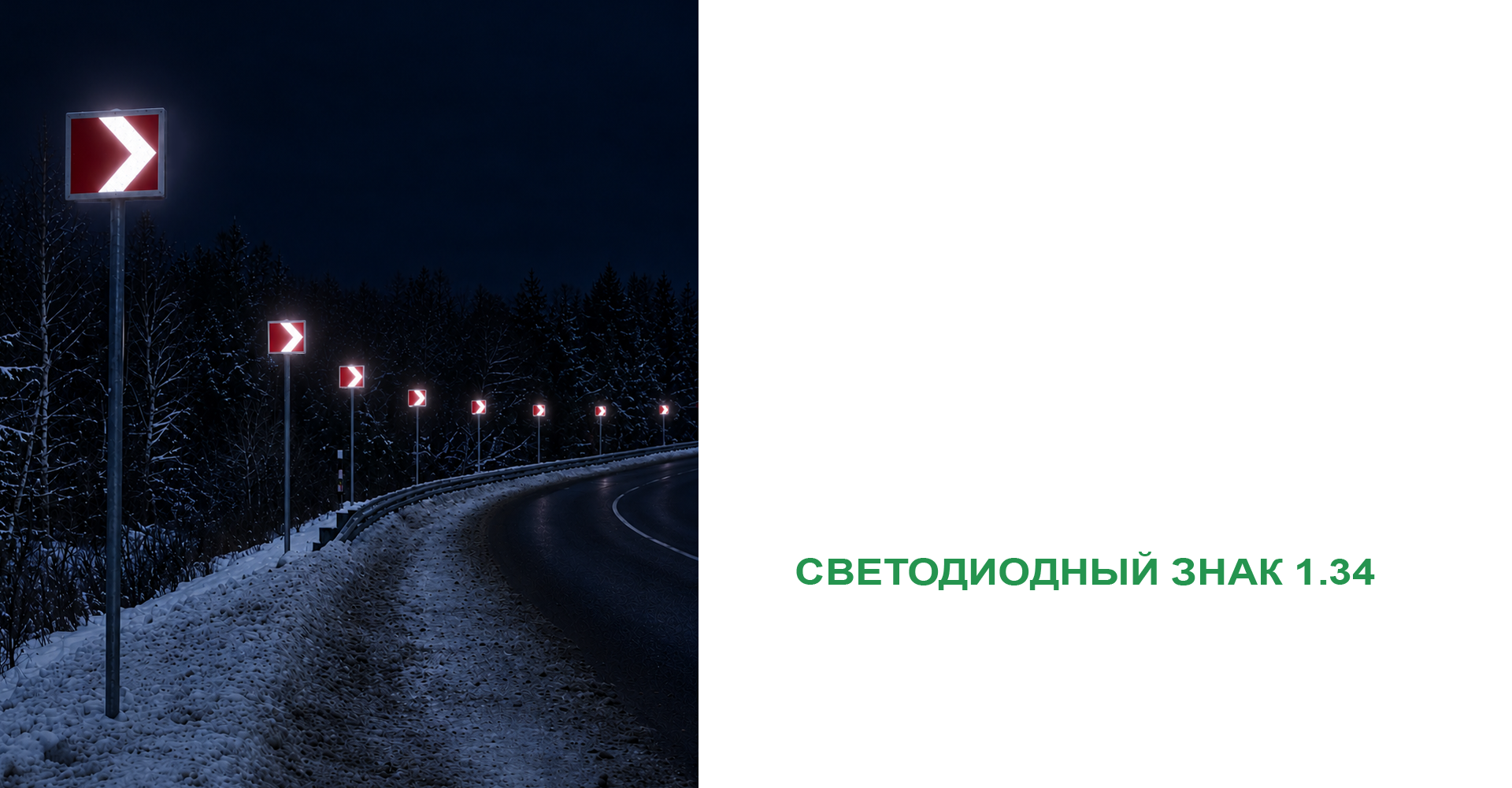 Светодиодный знак 1.34